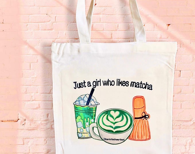 Just A Girl Who Likes Matcha (Trio) Orginal Art Tote Bag