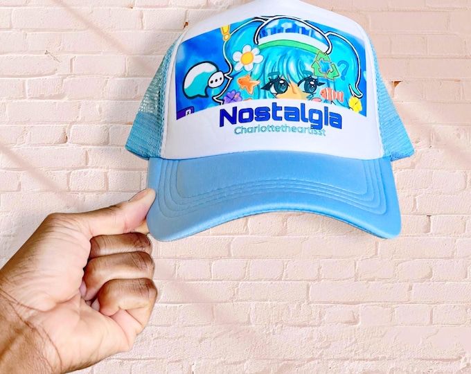 Zyla (NOSTALGIA) Cropped Eyes Original Art Trucker SnapBack Mesh Cap