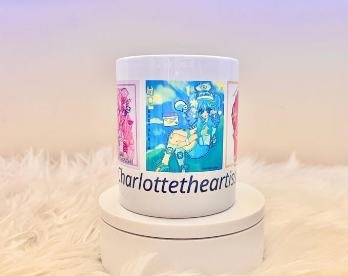 Retro Trio Original Art Coffee Mug Anime Kawaii Pop Art