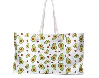 Bolso grande de tela, aguacates