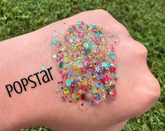 Gel para cabello y rostro con purpurina Popstar