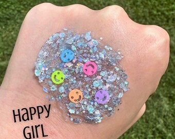 Gel para cabello y rostro con purpurina Happy Girl