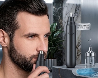 Elektrische neushaartrimmer voor mannen en vrouwen | Draagbaar gereedschap voor oor- en gezichtshaar | Cadeauset reisformaat