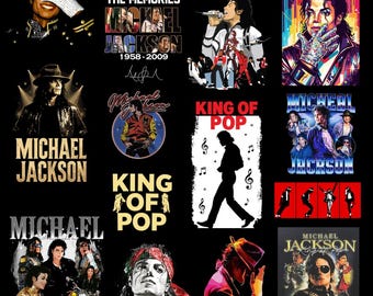 Michael Jackson King of Pop PNG Design | Michael Jackson Png Svg | Retro Music Graphic | MJ Tribute Design |  T-Shirt, Poster, Tumbler Wrap