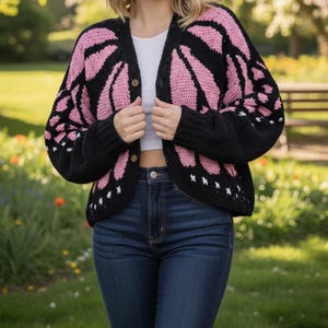 Monarch Butterfly Wing Cardigan Crochet Pattern and Tutorial Combo DIY (original)