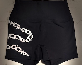 Gothic Chain Biker Shorts 3.5in inseam