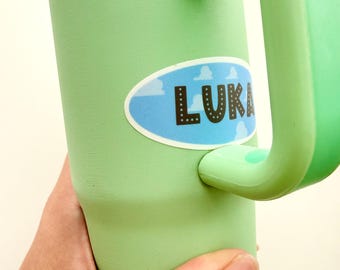 Personalized Water Bottle Name Tag Pack of 10 | Princess, Cars, Dalmatian, Toy Story Inspired | Waterproof School Bottle Labels