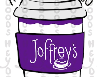 Joffrey's Inspired Coffee Cup Vinyl Sticker- "More Espresso, Less Depresso" Funny Die-Cut Decal