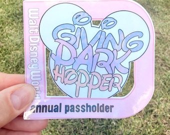 Annual Passholder Inspired Die-Cut Vinyl Sticker |Holographic Sticker or Matte Magnets | Theme Park Fan Gift | Magical Park Accessory