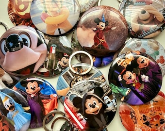 Mickey & Friends Mystery Button- Pin or Keychain Option/Image Varies
