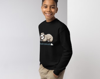 Sudadera juvenil con estampado de perezoso dormilón