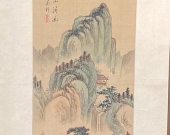 Oriental painting on silk