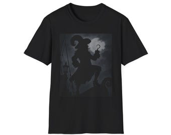 Camiseta con silueta de pirata misterioso / Camiseta con la sombra del Capitán Garfio