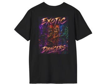 Camiseta de bailarinas exóticas / Arte retro neón para clubes