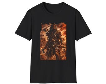 Camiseta de guerrero apache / Camiseta gráfica de guerrero nativo americano