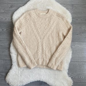 Sezane Jake Jamper Vanilla Kid Mohair Sz Xs woman