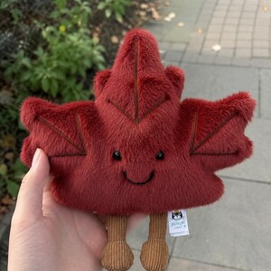 Authentic Jellycat Amuseable Maple Leaf Plush, Canada Indigo Exclusive Rare Soft Toy, Cute Autumn Fall Decor Stuffed Animal, Collector Gift