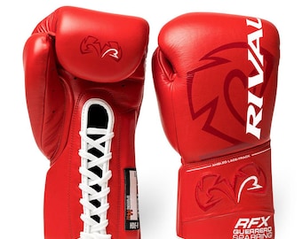 Rival RFX Guerrero Boxing Gloves: Custom Leather Sparring Gloves, 16oz