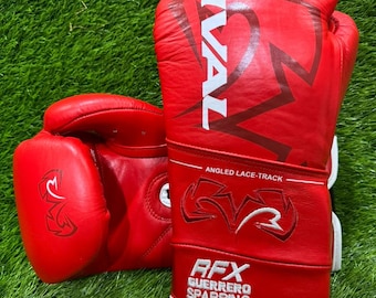Rival RFX Guerrero Boxing Gloves: Custom Leather Sparring Gloves, 16oz