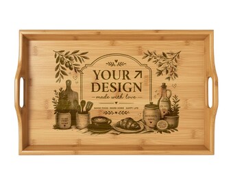 Rustikales Küchentablett Design | Bauernhaus Küche Clipart | Kaffee & Olive botanische Kunst | Gemütliche Küche Sublimationsdesign | Etsy POD