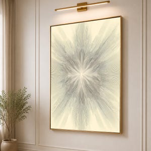 Radiant Sunbeam Abstract Canvas, Modern Geometric Wall Art, Minimalist Light Burst Canvas, Contemporary Home Decor, Ready to Hang Artwork