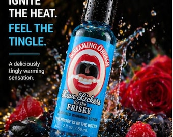 Screaming Orgasm Love Lickers Flavored Warming Lotion Cherry Scented Water-Based 2oz Sensual Massage