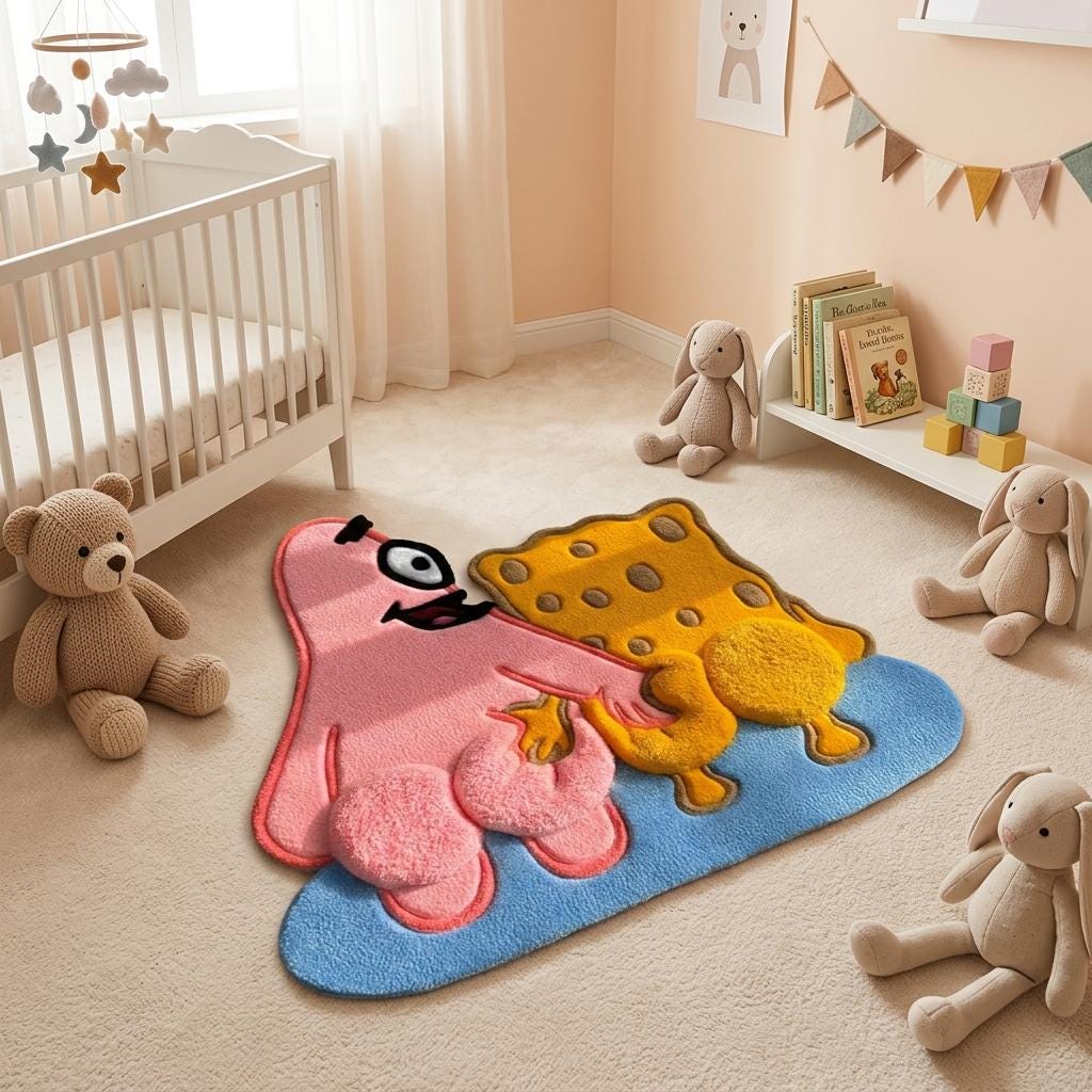 スポンジ・ボブ サンディ ラグマット 2枚セット Spongebob rug - Etsy 日本