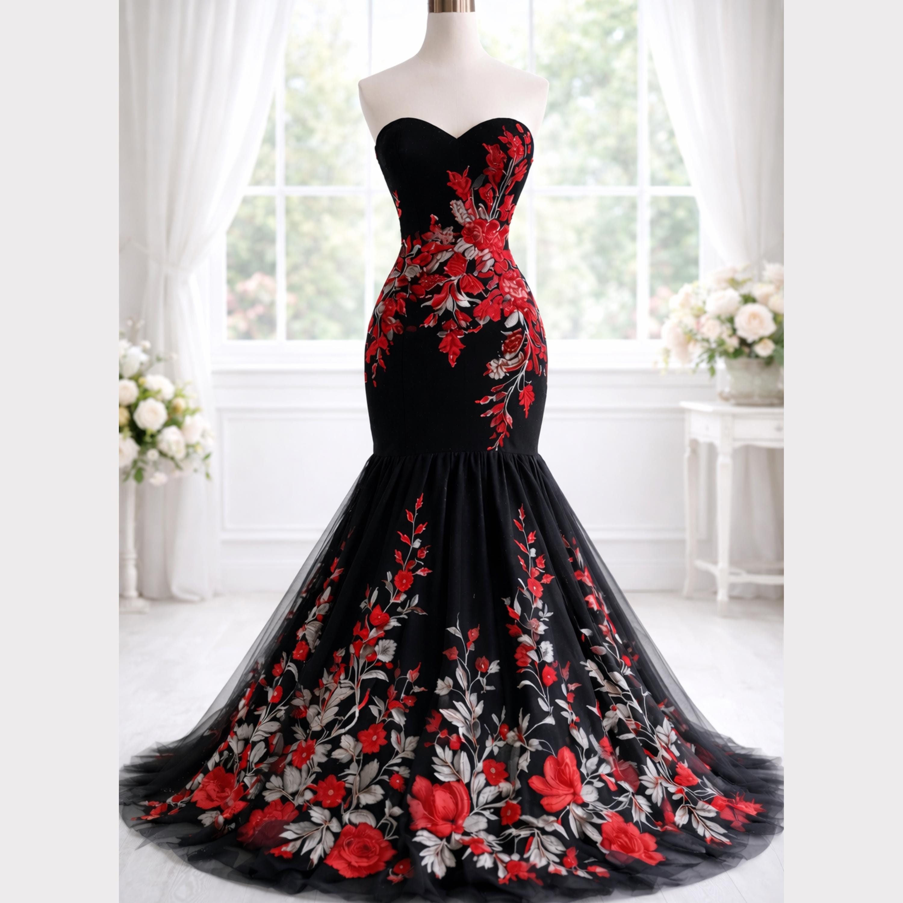 chinese dress ladies Mermaid Strapless Chapel Train Lace Luxuriant Satin Wedding Dress COCOMELODY CW3248, 45 Days / Ivory / US22-UK24-EUR52