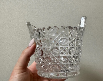 Antique American Brilliant Period (ABP) Cut Crystal Ice Bucket