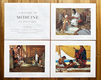 Complete Set of 45 Vintage A History of Medicine in Pictures Prints – Parke Davis & Co.