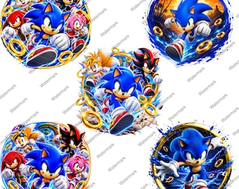 Sonic Hedgehog Bundle, Sonic Png, Sonic Shirt Png,  Sonic Characters Png, Sonic Birthday shirt, Sonic 3 Png(Digital Download)