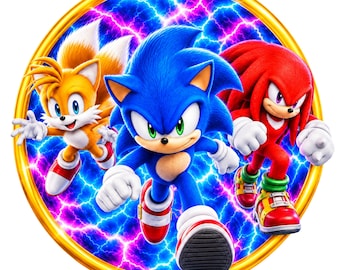 Sonic PNG Design | Sonic PNG | Sonic Birthday Shirt Png | Gaming Shirt Design | Kids T Shirt PNG | Digital Download