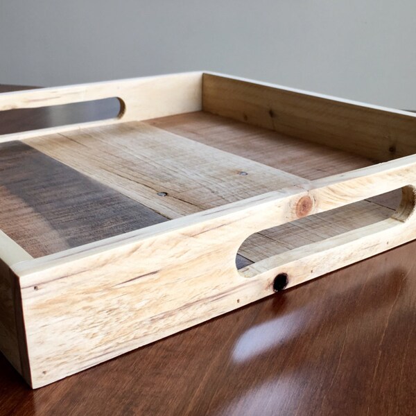 Reclaimed Pallet wood Serving Tray, Wooden Serving Tray, wood tray