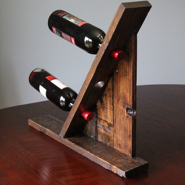 Table top - Reclaimed Pallet Wood Furniture - Wine Rack
