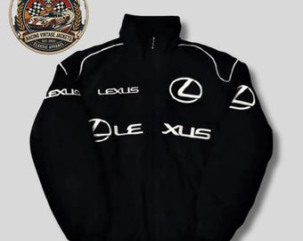 Vintage Style Lexus Racing Jacket, Embroidered Bomber Jacket