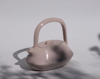 Blushroze theepot | Handgemaakte porseleinen tepot