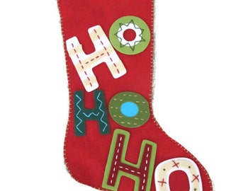 Ho Ho Ho Felt Stocking