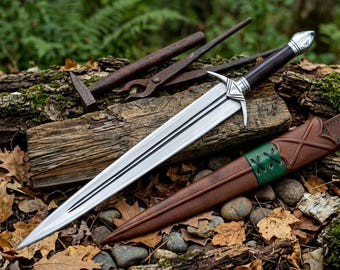 Handsmidd Ranger Dagger 16 tums historiskt blad i rosenträhandtag Specialsmidd stor kniv