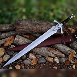 Handgeschmiedetes Wikingerschwert 75 cm Full Tang-Klinge Kohlenstoffstahl Palisandergriff Historisches nordisches Schwert Geschenk für Sammler