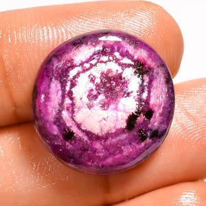 Natural Ruby Zoisite Cabochon Round Loose Gemstone Jewelry Making (19X19X4 mm, 20 Cts) SG-1151