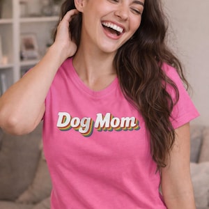 Dog Mom Retro Script Tee Dog Lover T-Shirt, Pet Owner Shirt, Dog Parent Gift, Mothers Day For Dogs