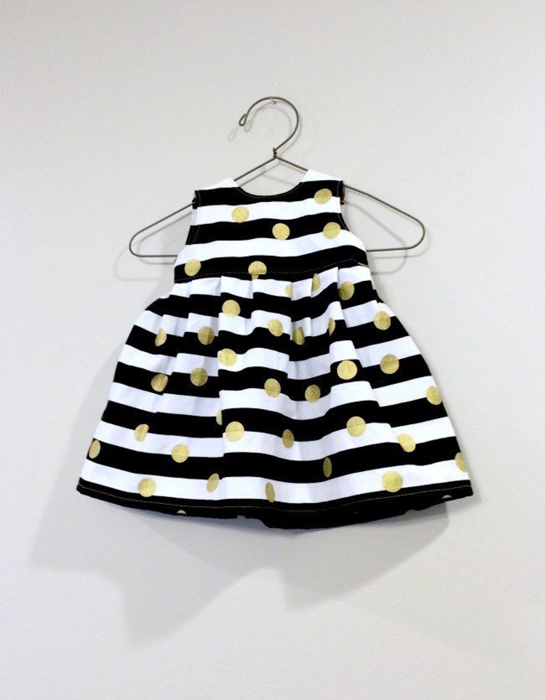 Kate Spade Blue Stripe Sleeveless Bow Dress Baby Girls Size 12 months