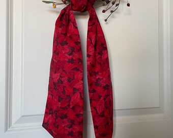 Red Leaves Wreath Sash, Fall Wreath Sash, Red Themed Decor, Front Door Wreath Sash