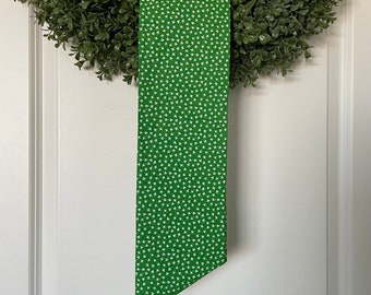 Shamrock Green Wreath Sash, St. Patrick’s Day Wreath Sash, Saint Pats Wreath Sash, Spring Decor, Ready for Embroidery Sashes, Shamrock Decor