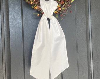Cream Wreath Sash, Spring Sash, Neutral Door Decor, Off White, Sash Blanks, Wedding Decor