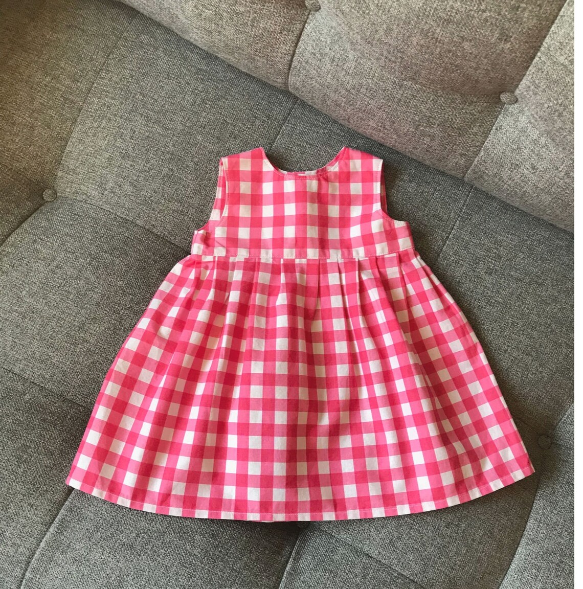 Pink Gingham Dress Toddler Dress Birthday Party Outfit Baby Etsy