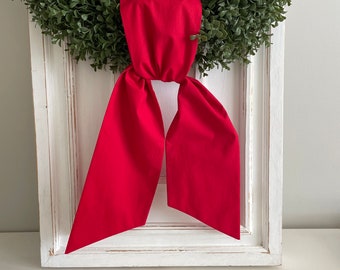 Solid Red Wreath Sash, Red Door Wreath Sash, Blank Sash, Mother’s Day Decor, Spring Decor, Ready for Embroidery Sash, Gift Idea under 15