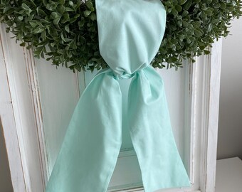 SALE Mint Green Wreath Sash, Blank Mint Wreath Sash, Pastel Wreath Sash, Wedding Decor, Baby Shower