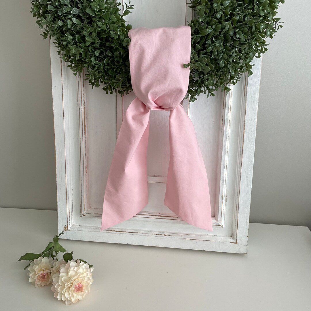 Pink Wreath Sash, Blank Pink Wreath Sash, Plain Wreath Sash, Door Decor