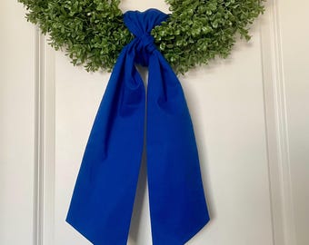 Royal Blue Wreath Sash, Blue Wreath Sash, Spring Wreath Sash, Blue Wreath Sash, Spring Door Decor, Blue Door Decor, Solid Blue Sash